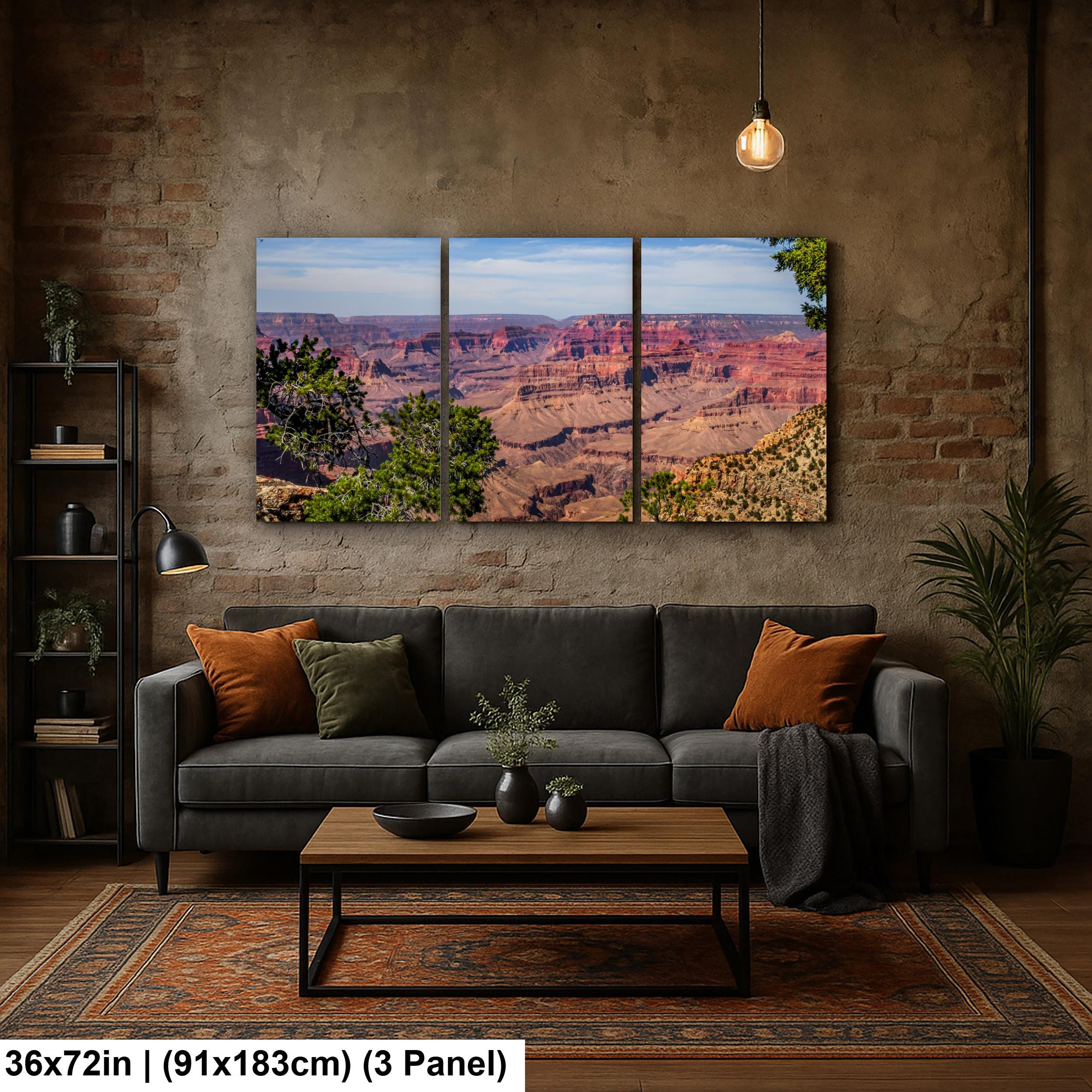 Grand Canyon South Rim Overlook Photography Print, Arizona National Park Wall Art, Desert Landscape Decor