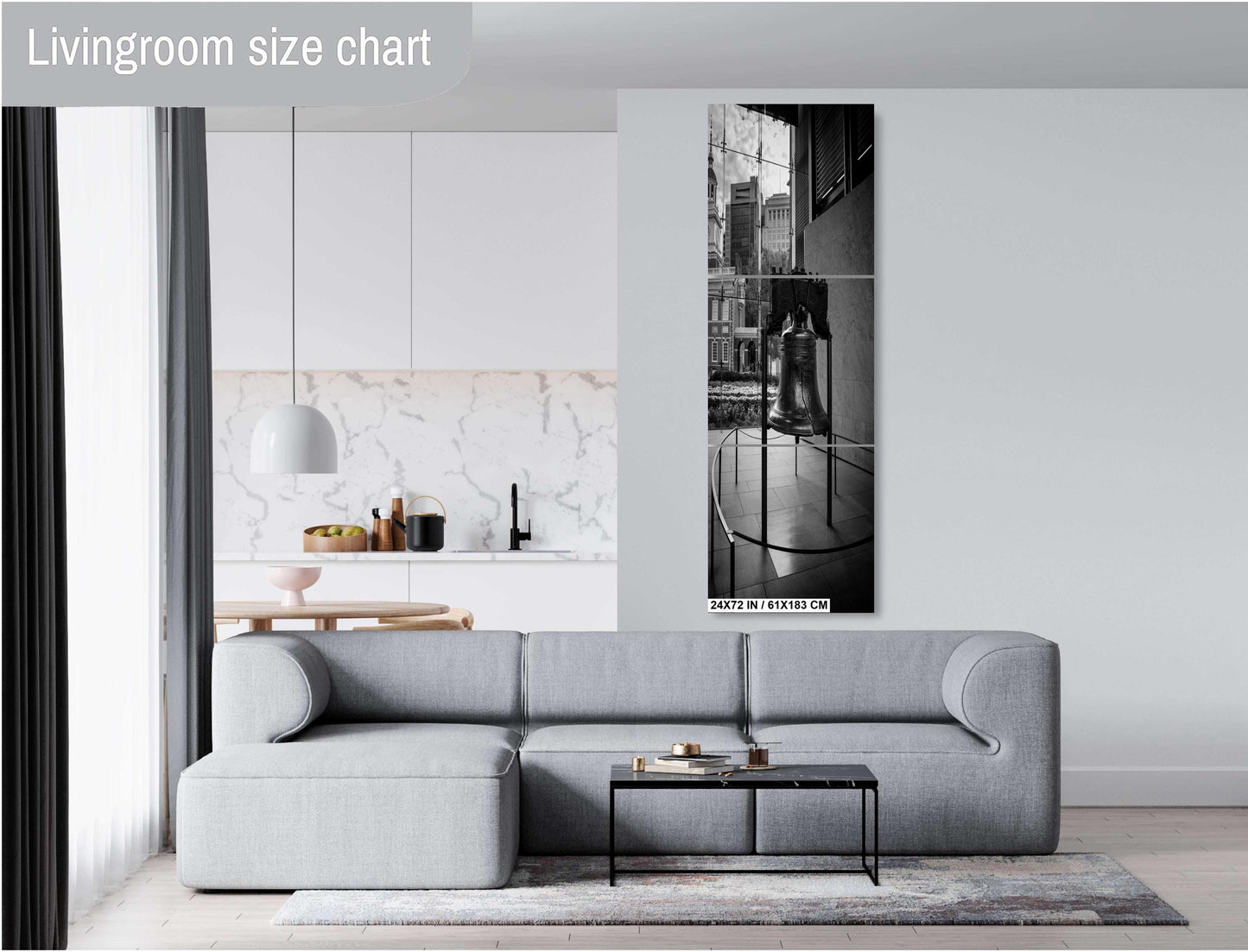 Liberty Bell Black and White Photography Print: Philadelphia Wall Art