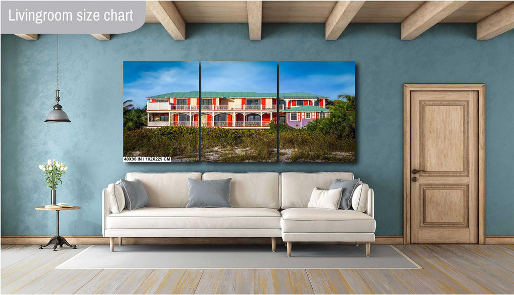 Ana Maria Island Seaside Resort: Beach House Print Wall Art Florida Photography Tropical Interior Aluminum/Acrylic/Metal/Canvas Hanging