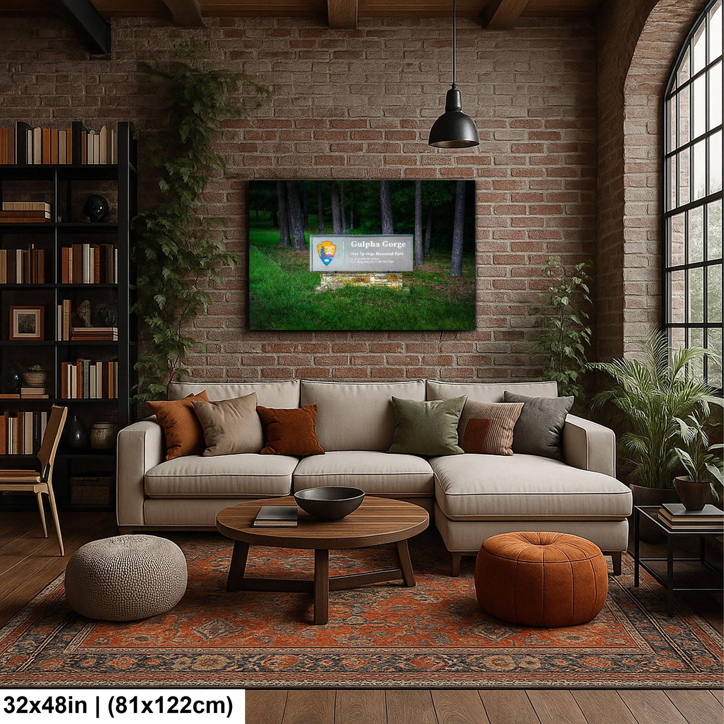 Gulpha Gorge Sign at Hot Springs National Park Arkansas Photography Wall Art Print