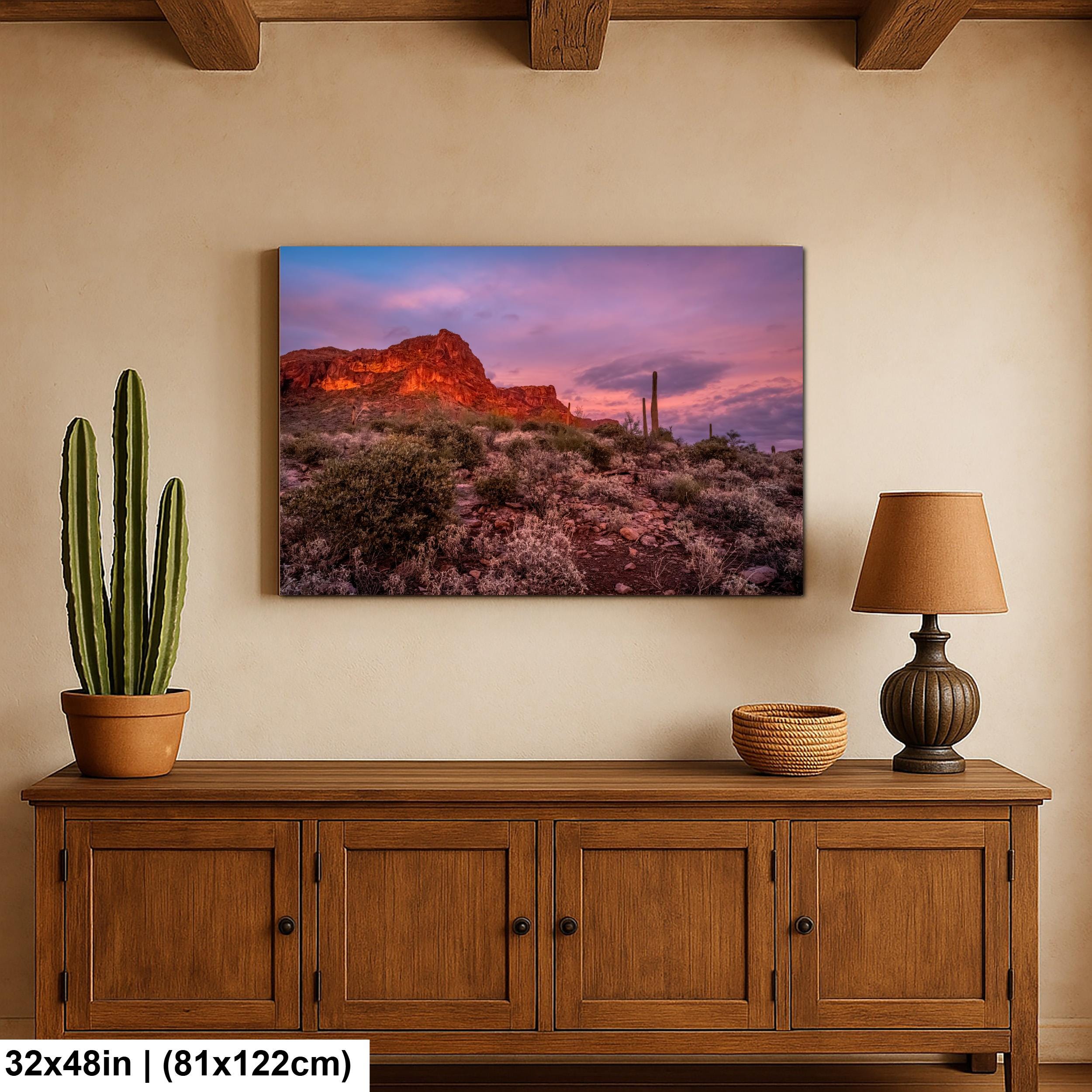 Gold Canyon Desert Twilight Hieroglyphic Trail Arizona Southwest Sunset Photography Wall Art