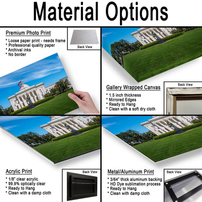 Alabama Capitol with Statue and Flags Photography Wall Art