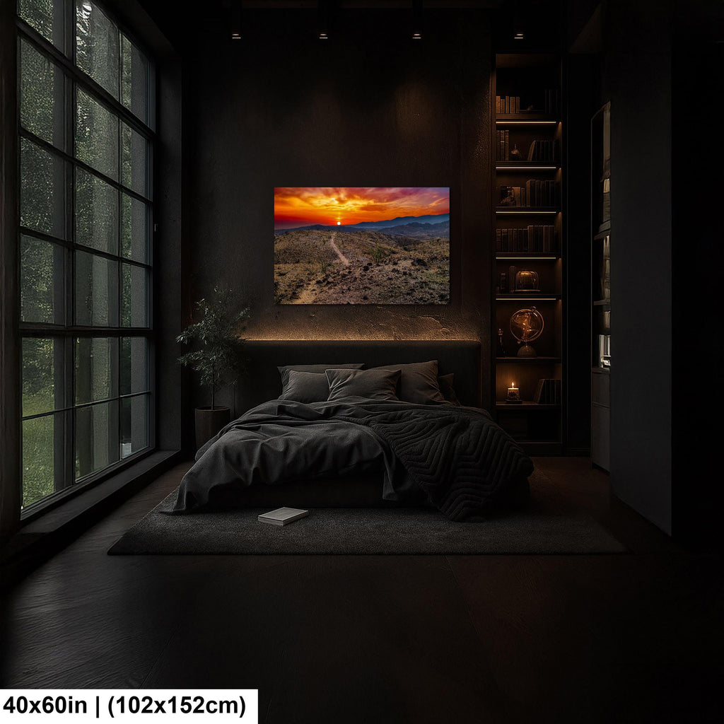 Desert Trail: Mecca Hills California Sunset Landscape Photography Wall Art