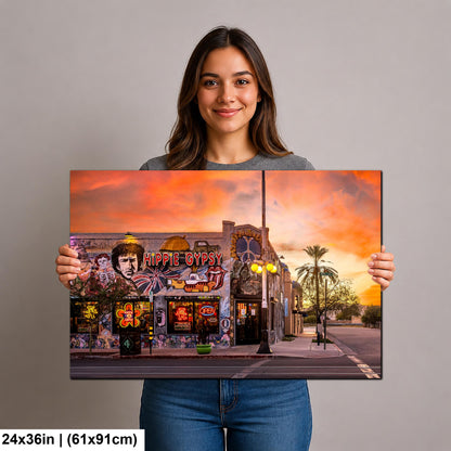 Tucson Mural - Hippie Gypsy at Sunset, Arizona Street Art Photography Print