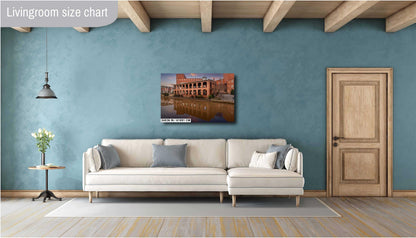 Old Town Greenville Riverfront: Wyche Pavilion and Flowing Reedy River Greenville, South Carolina Wall Art Print Aluminum/Metal/Canvas