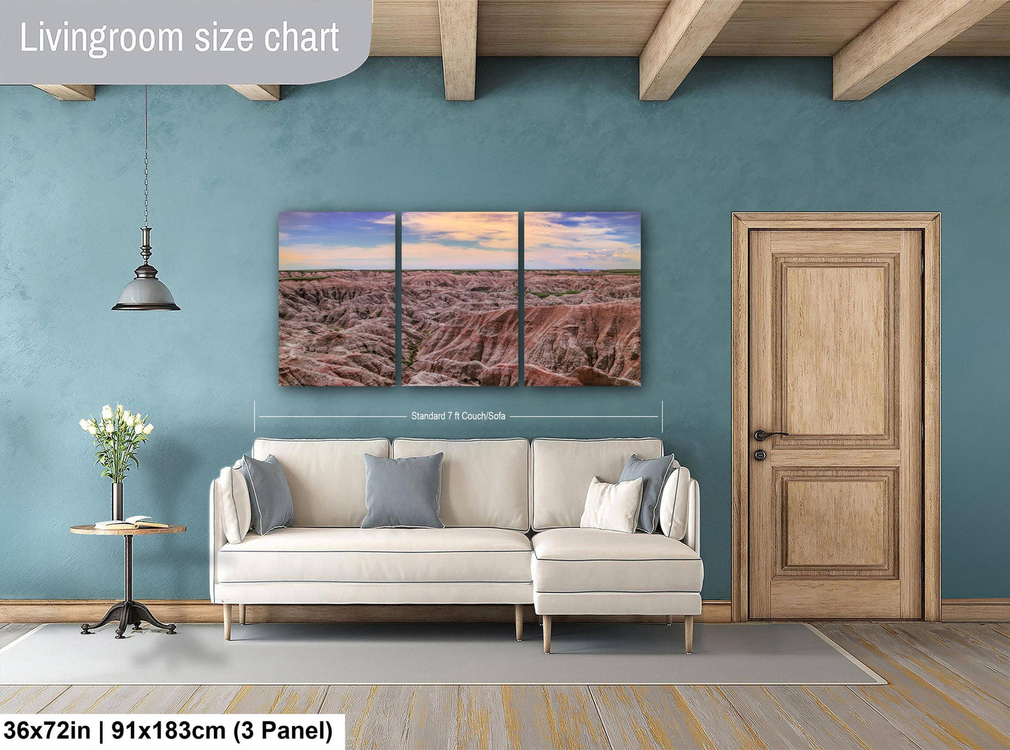 Badlands National Park Sunset Pastels South Dakota Nature Photography Wall Art