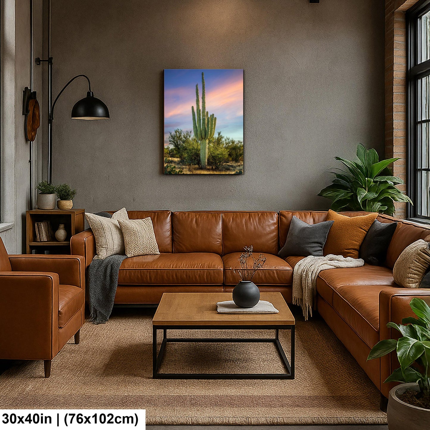 Oro Valley Saguaro at Dusk Photography Print, Tucson Arizona Desert Landscape, Southwestern Wall Art, Cactus Decor