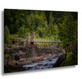 Swinging Bridge Jay Cooke State Park Minnesota Photo Print, Stone Pillar River Gorge Nature Wall Art Decor, Saint Louis River Travel Gift