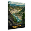 Yellowstone National Park Poster: Calcite Springs Watercolor-Style Photography Wall Art
