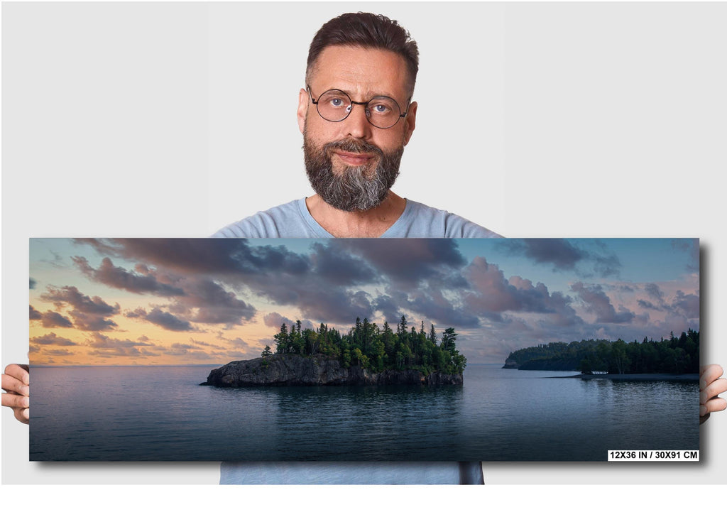 Ellingson Island Sunset: Lake Superior North Shore Photography Wall Art