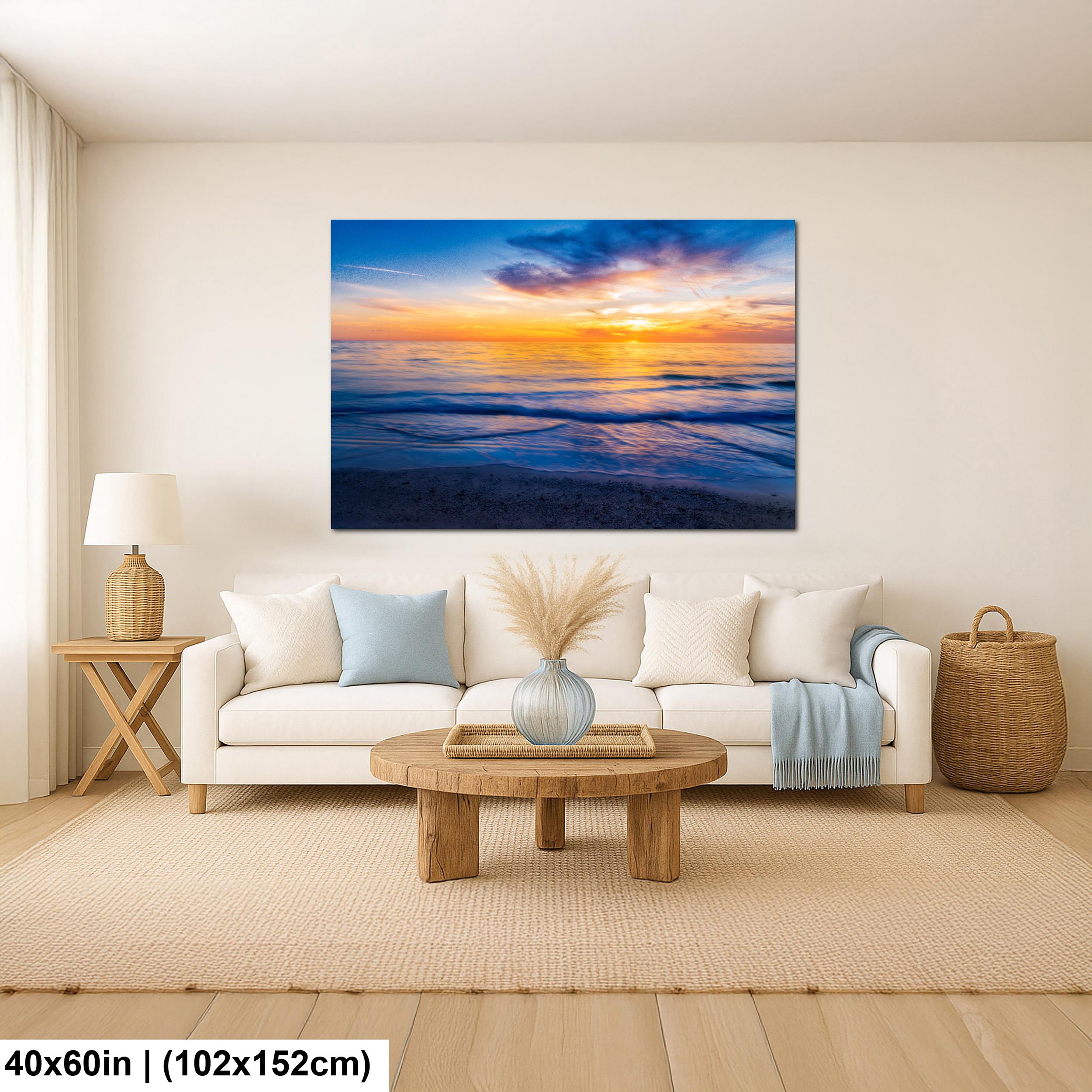 Gentle Waves: Bradenton Beach Sunset Anna Maria Island Florida Wall Art