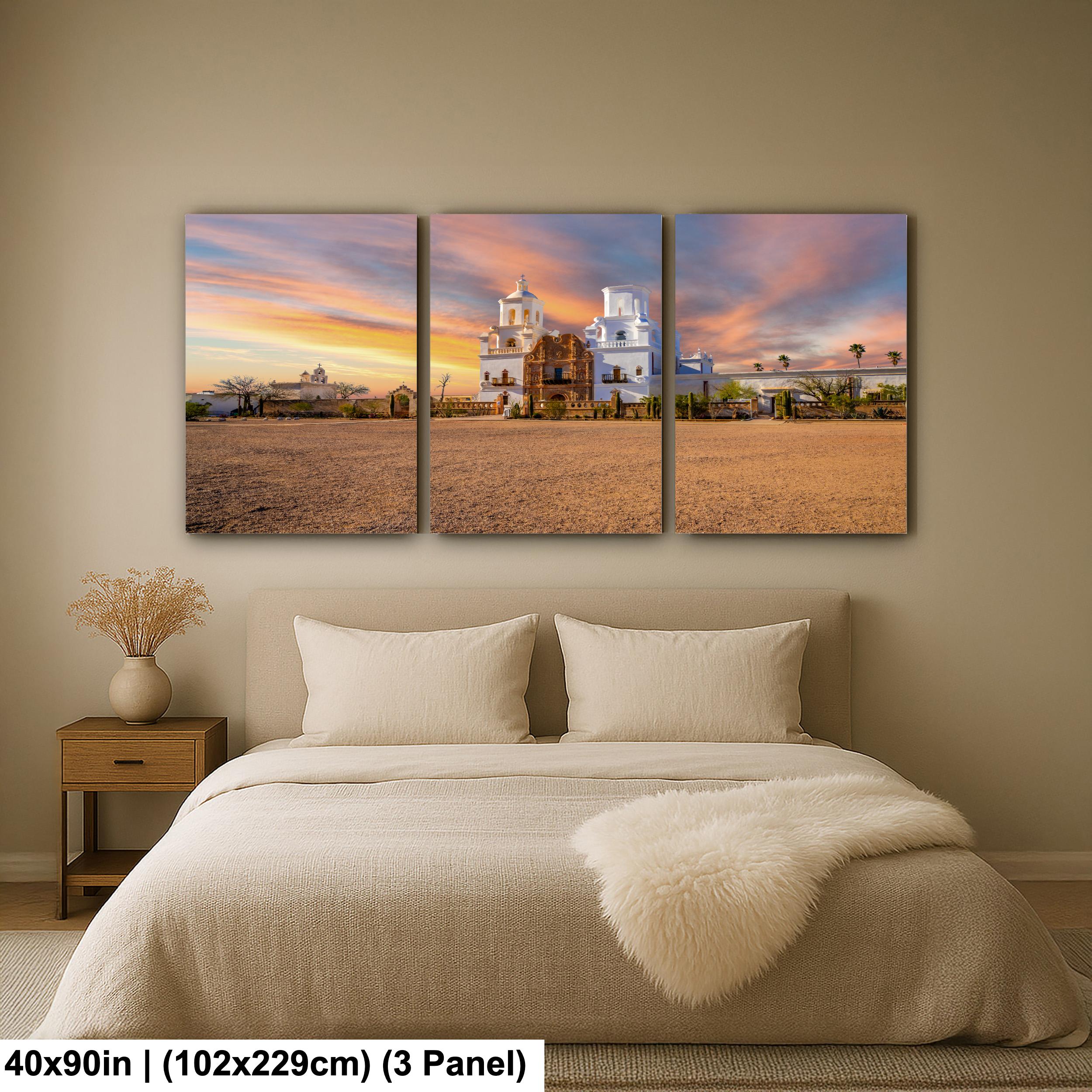San Xavier Mission Sunset: Tucson Arizona Photography Wall Art