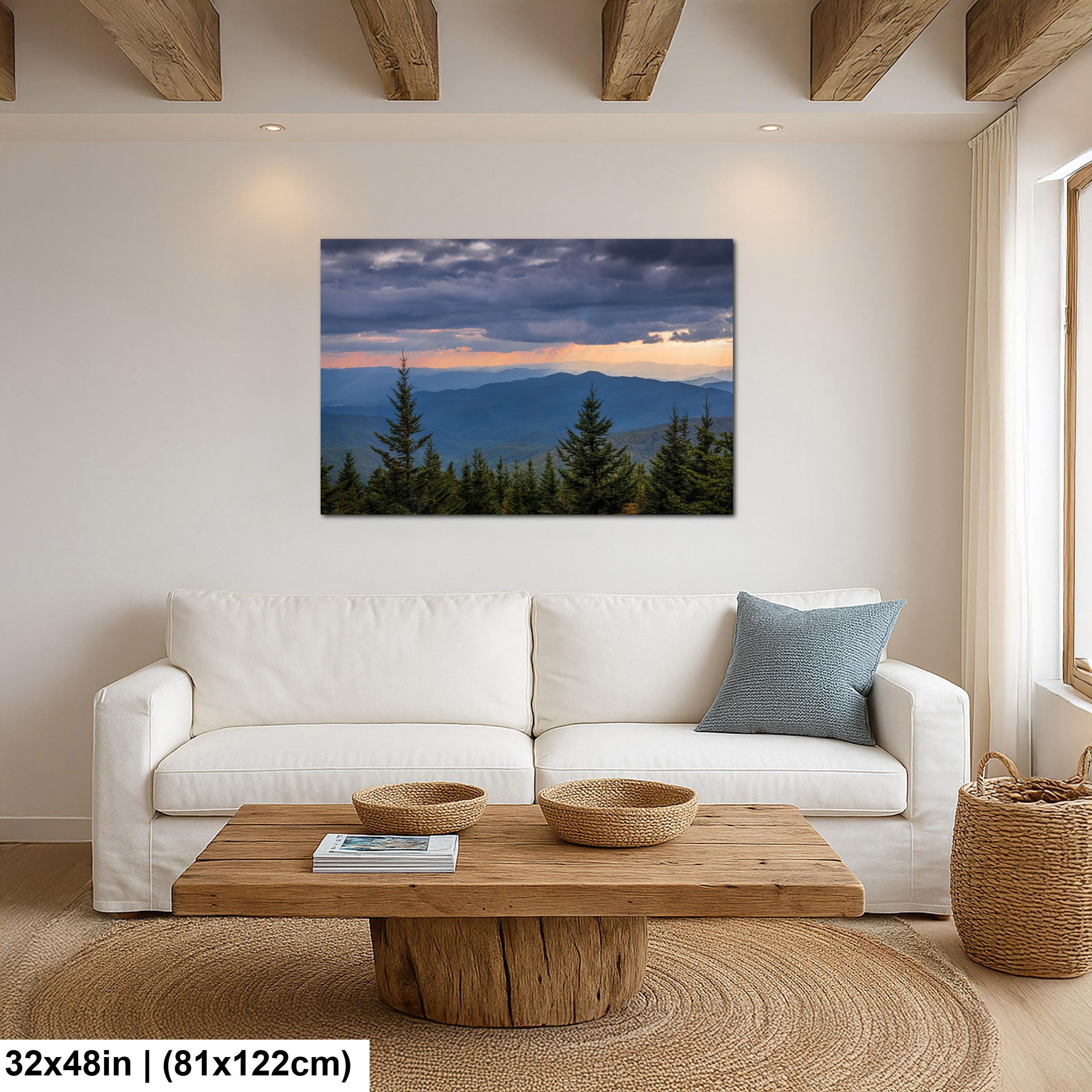 Storm Break: Mountain View Great Smoky Mountains Tennessee Photo Wall Art