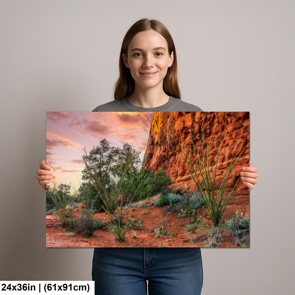 Red Rock Sunset Near Jerome Arizona Photography Print, Desert Landscape Wall Art, Southwestern Decor, Sedona Area Nature