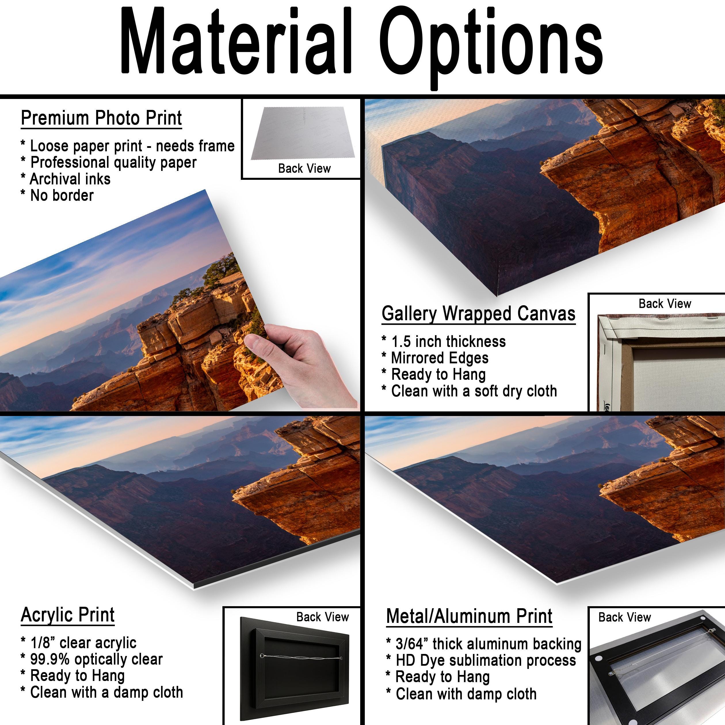 Grand Canyon Sunset Photography Wall Art, North Rim Canyon Overlook
