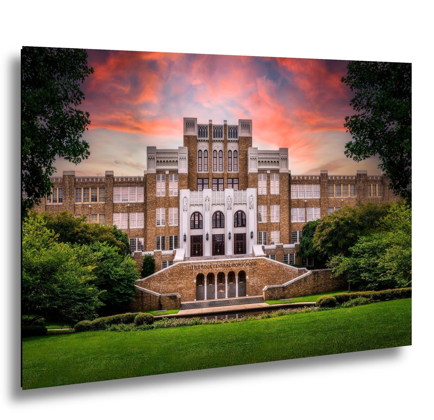 Little Rock Central High School at Sunset Arkansas Photography Print Historic Wall Art