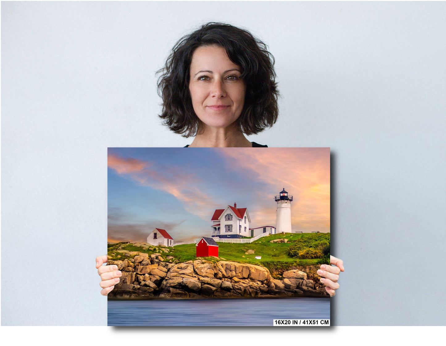 Nubble Lighthouse Wall Art – Coastal Home Decoration | Vibrant Acrylic Print