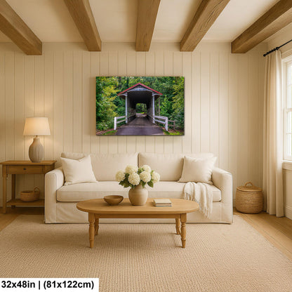 Fletcher Creek Bridge Covered Bridge - Little Rock Arkansas Photography Print