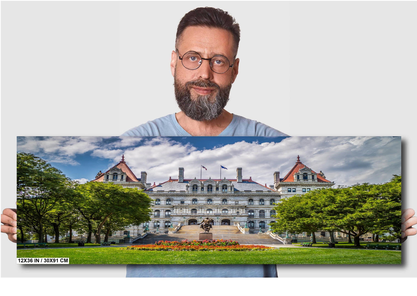 Empire State Majesty: The New York State Capitol in Albany Print Wall Art Architectural Skyline Photography Aluminum/Acrylic/Metal/Canvas