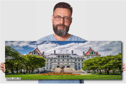 Empire State Majesty: The New York State Capitol in Albany Print Wall Art Architectural Skyline Photography Aluminum/Acrylic/Metal/Canvas
