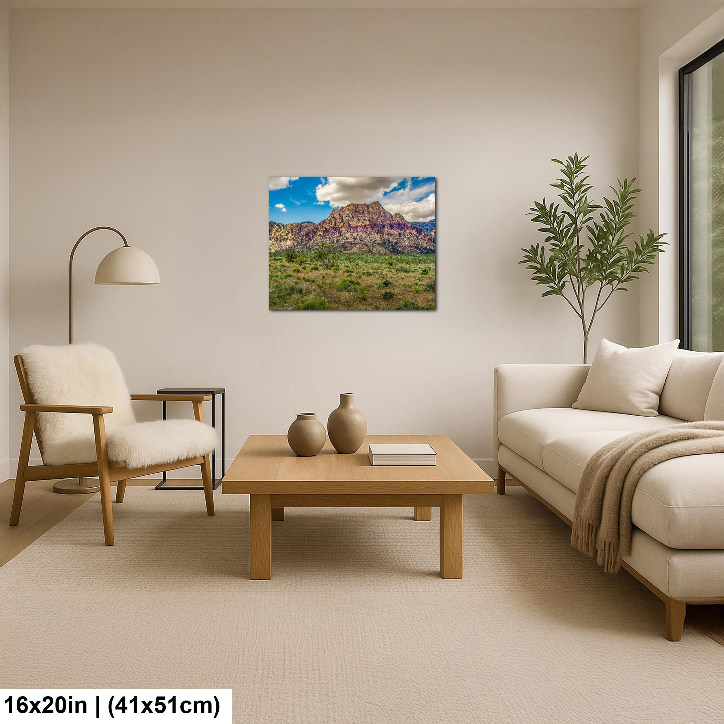 Crimson Sandstone Peak: Red Rock Canyon Las Vegas Nevada Photo Wall Art