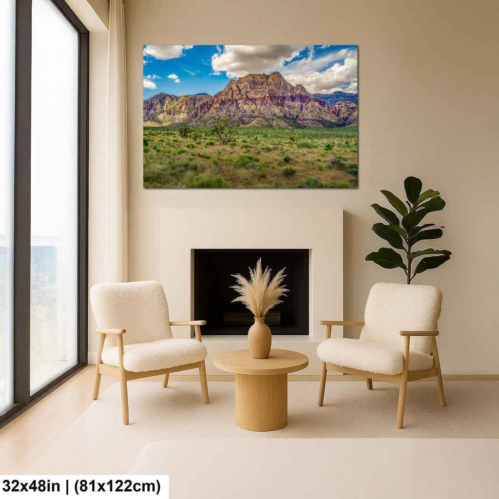 Crimson Sandstone Peak: Red Rock Canyon Las Vegas Nevada Photo Wall Art