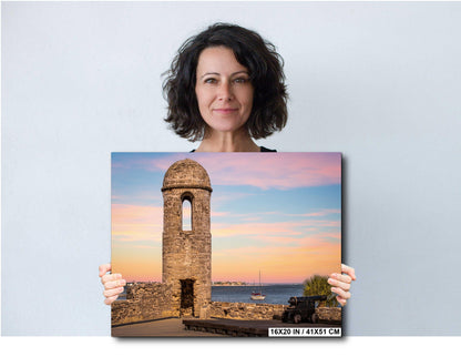 Castillo de San Marcos Sunset Print: St. Augustine Coastal Wall Art