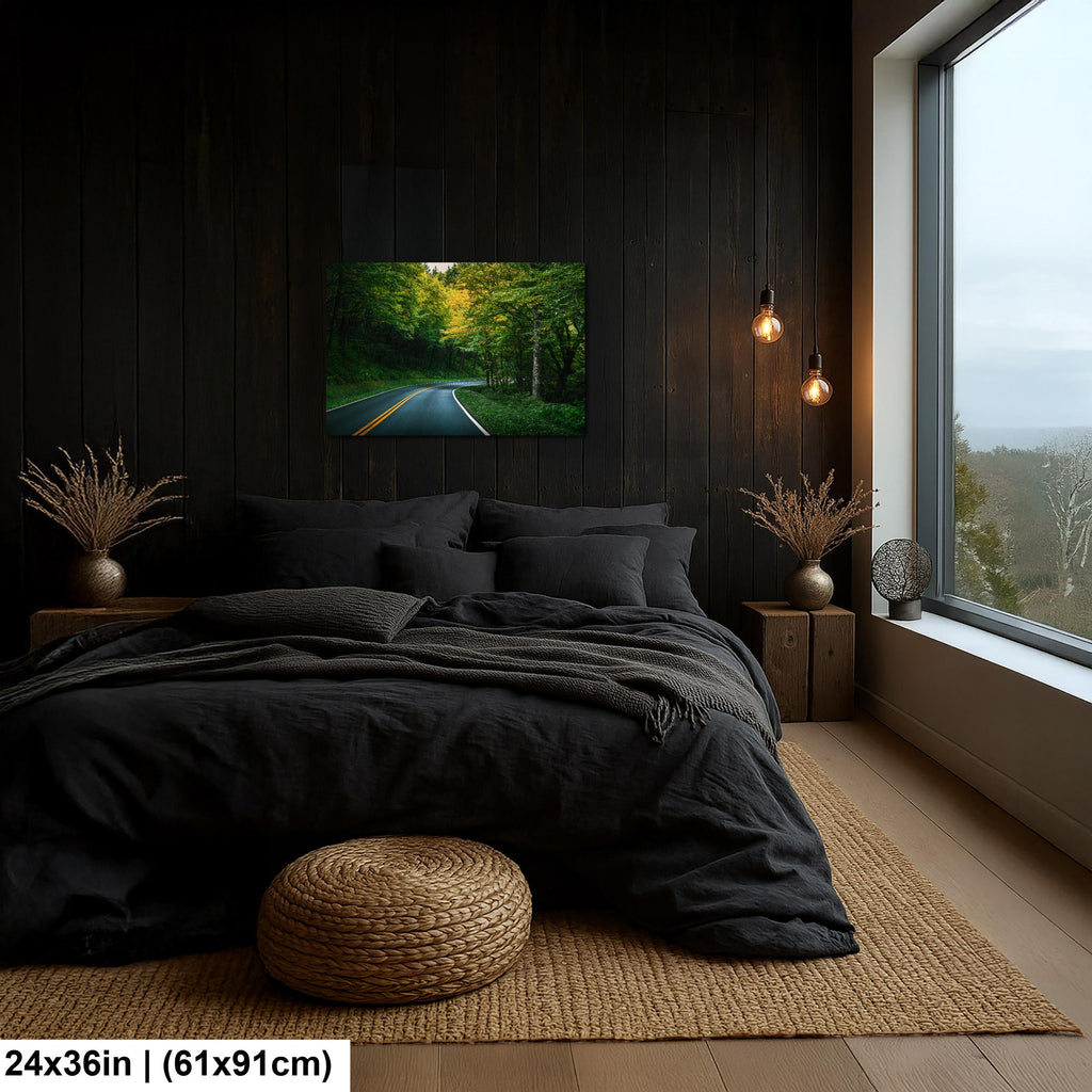 Forest Bend: Great Smoky Mountains National Park Road Photography Wall Art