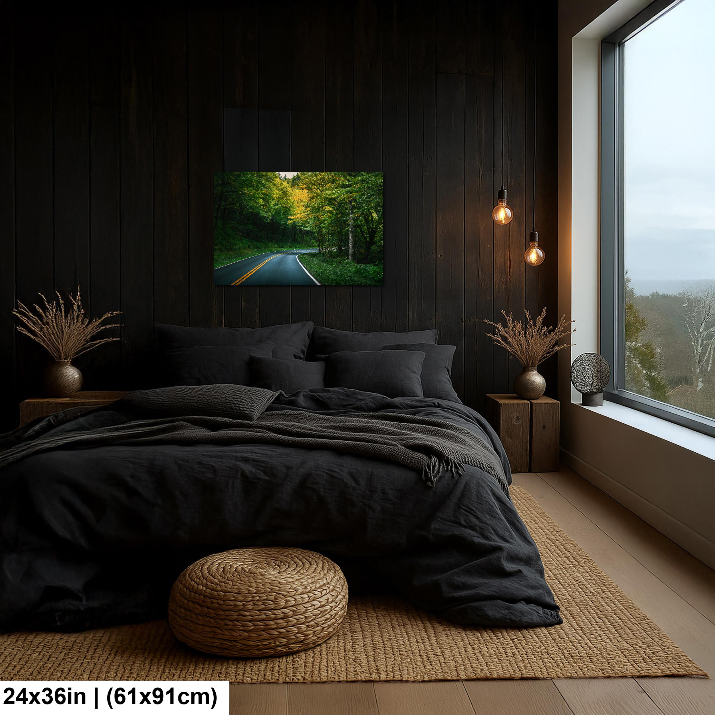 Forest Bend: Great Smoky Mountains National Park Road Photography Wall Art