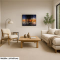 Albert Einstein Difficulty Opportunity Pier Sunset Motivational Photography Print
