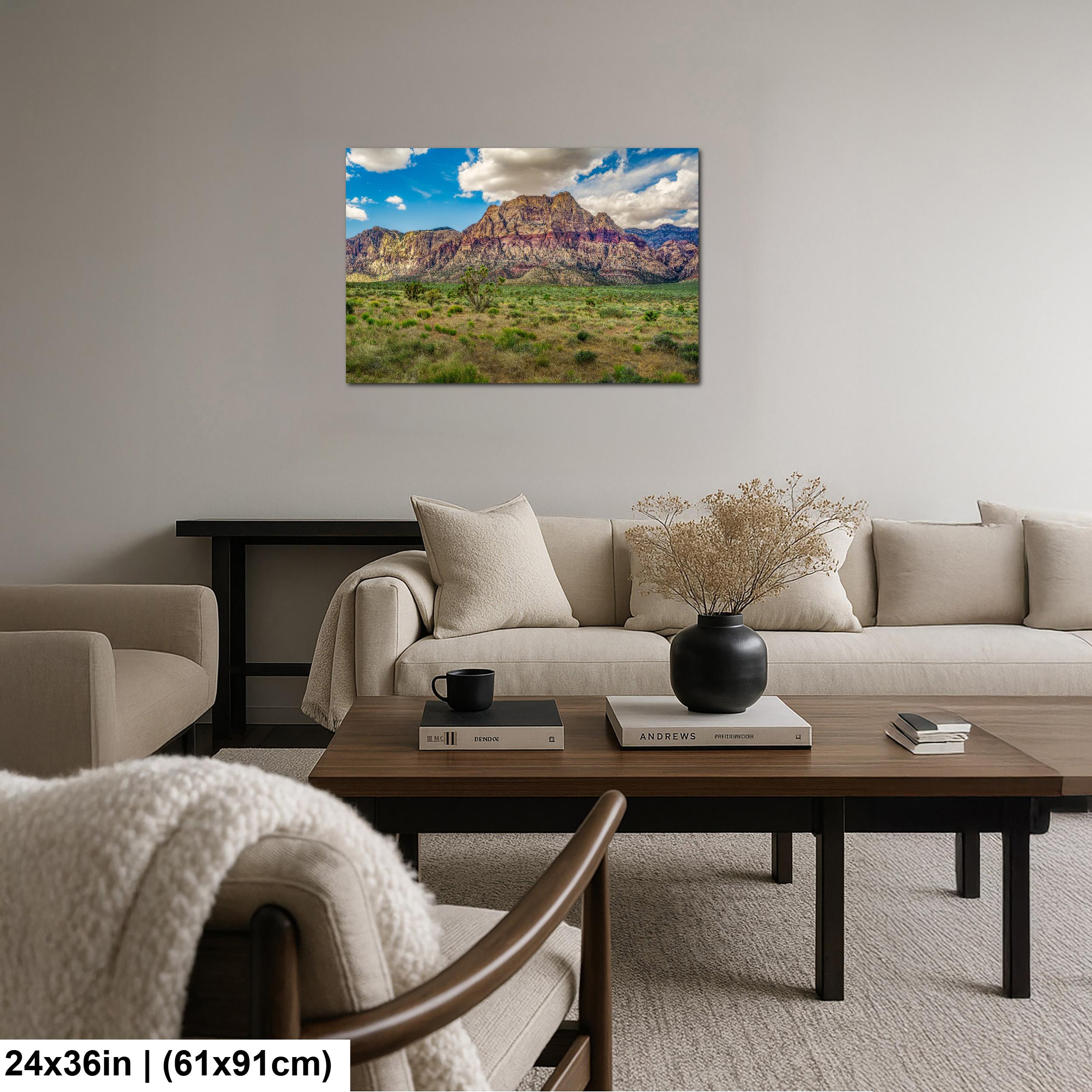 Crimson Sandstone Peak: Red Rock Canyon Las Vegas Nevada Photo Wall Art