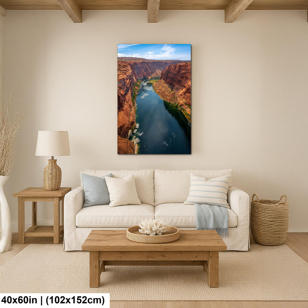 Colorado River Through Glen Canyon Cliffs Page Arizona Photography Print, Southwest Wall Art