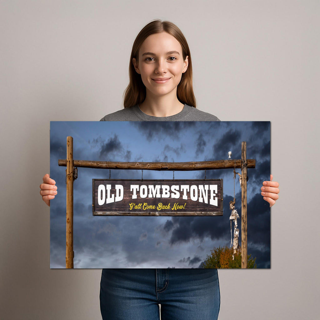 Old Tombstone Sign Wild West Entrance Landmark Arizona Photography Wall Art