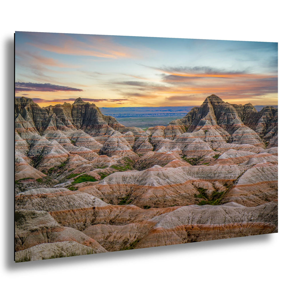 Badlands National Park Sunset Panorama: South Dakota Desert Landscape Photography Wall Art