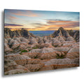 Badlands National Park Sunset Panorama: South Dakota Desert Landscape Photography Wall Art