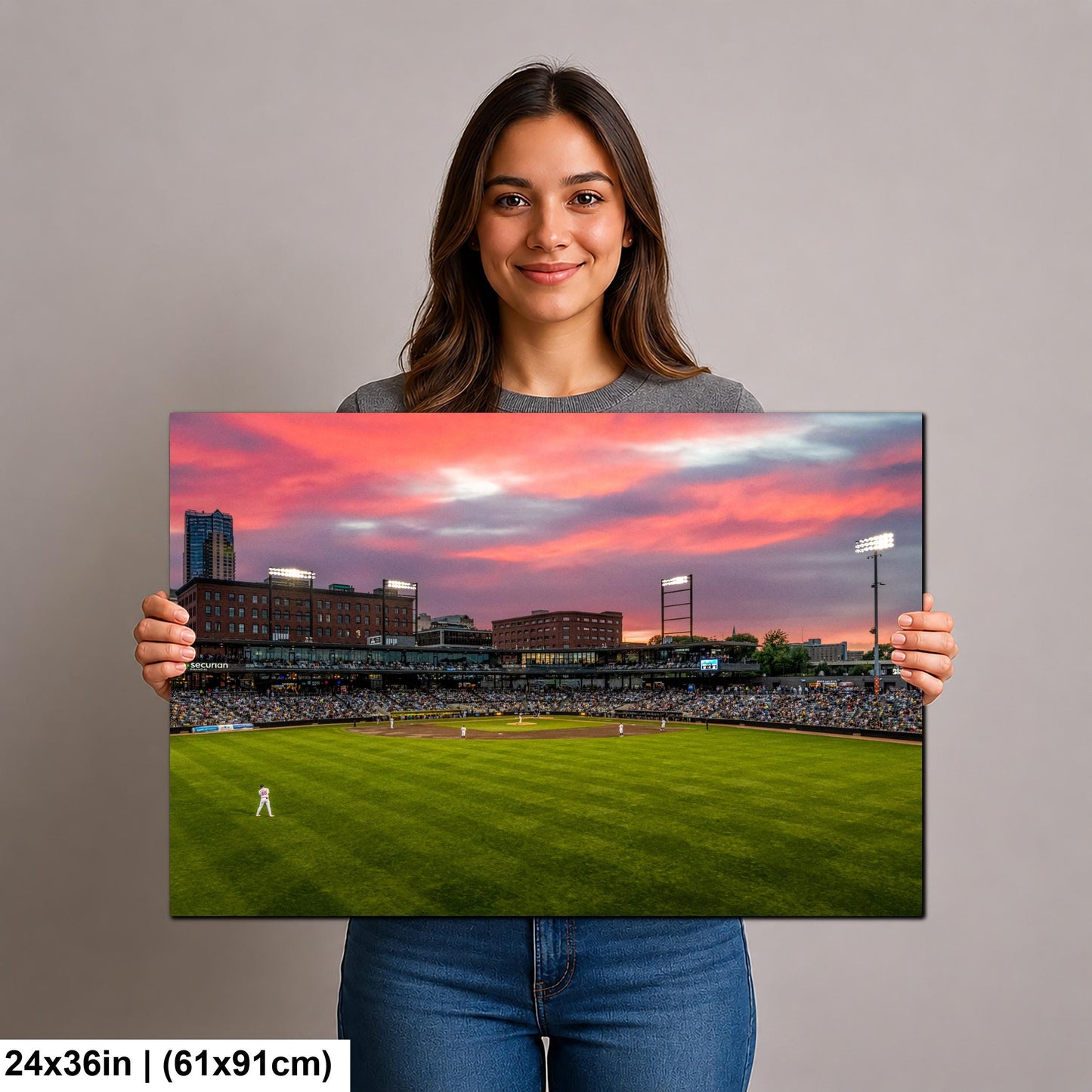 St. Paul Saints Baseball Stadium at Sunset, St. Paul Minnesota Photography Print