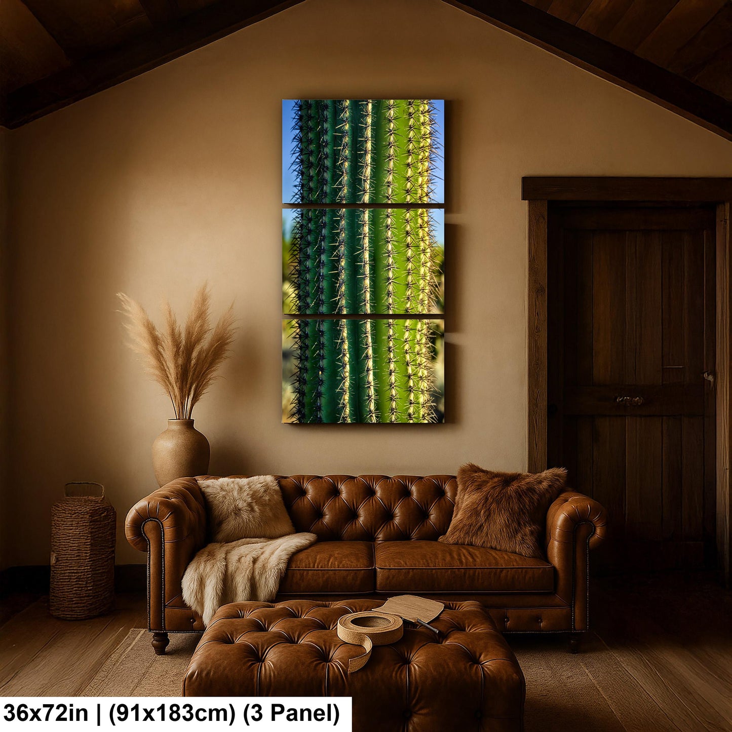 Saguaro Cactus Close-Up Photography Print, Oro Valley Arizona Desert Wall Art, Southwestern Decor, Green Cactus Spines