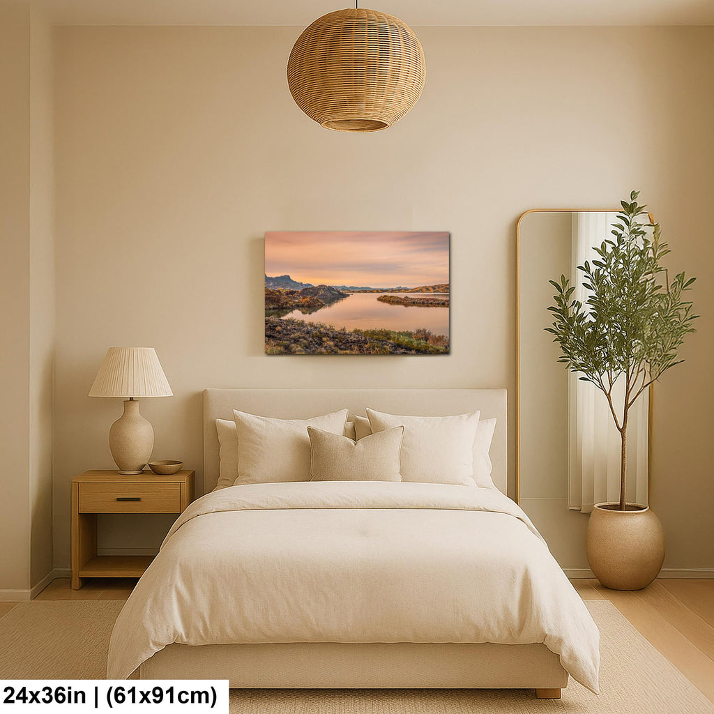 Colorado River Sunset Near Parker Arizona Photography Print, Southwest River Wall Art