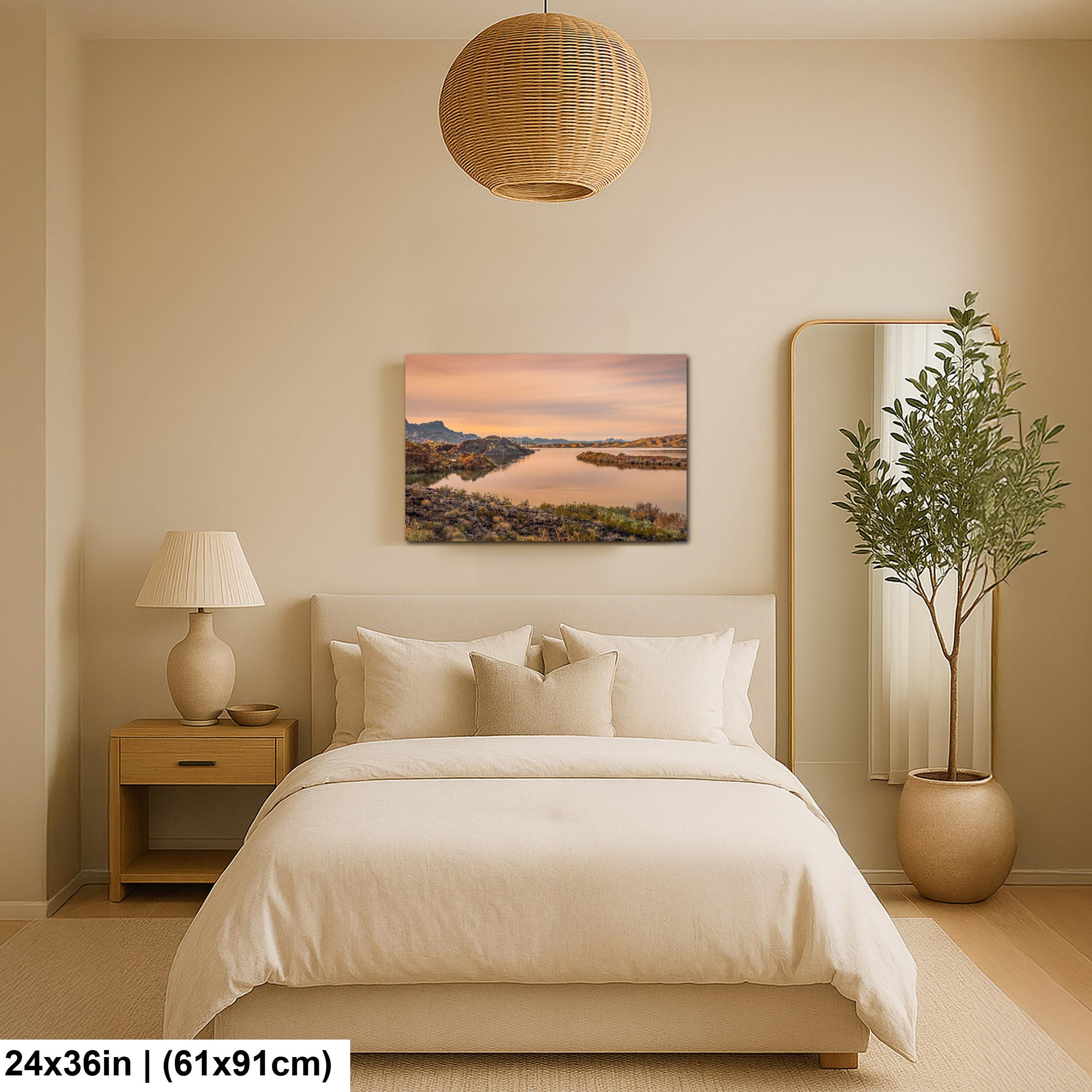 Colorado River Sunset Near Parker Arizona Photography Print, Southwest River Wall Art