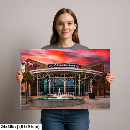 University of South Carolina Basketball Arena Print: A'ja Wilson Statue, Gamecocks Photography