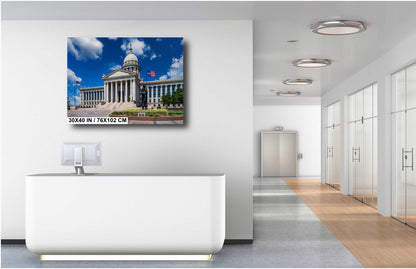 Oklahoma State Capitol Building Art Print: OKC Patriotic Photography