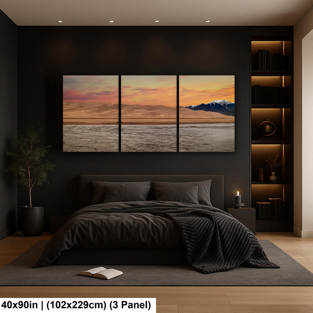 Medano Creek: Great Sand Dunes National Park Colorado Sunset Photo Wall Art