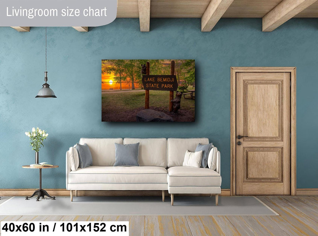 Lake Bemidji State Park Sunset: Minnesota Forest Photography Wall Art