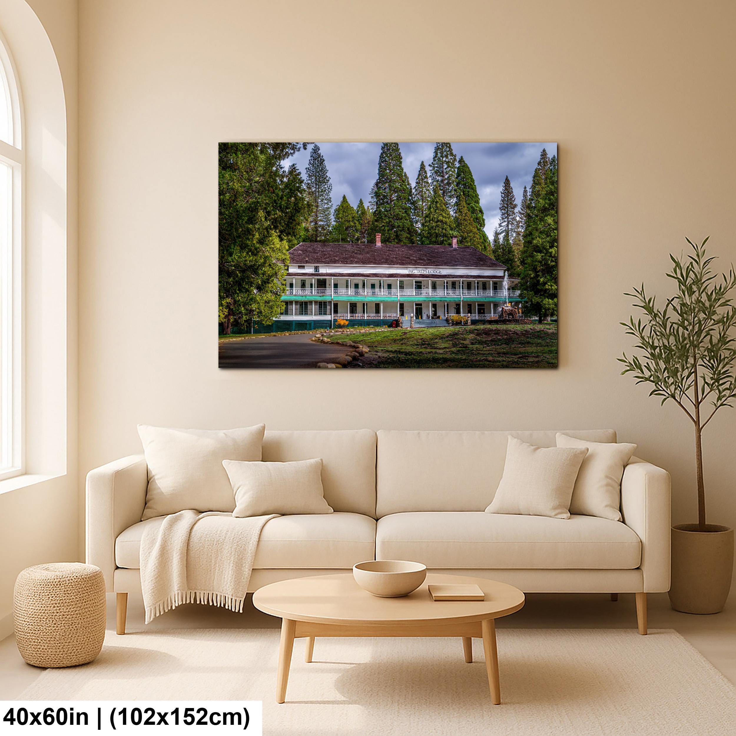 Big Trees Lodge Yosemite Photography Print, Historic Victorian Hotel, Sierra Nevada California Wall Art Decor