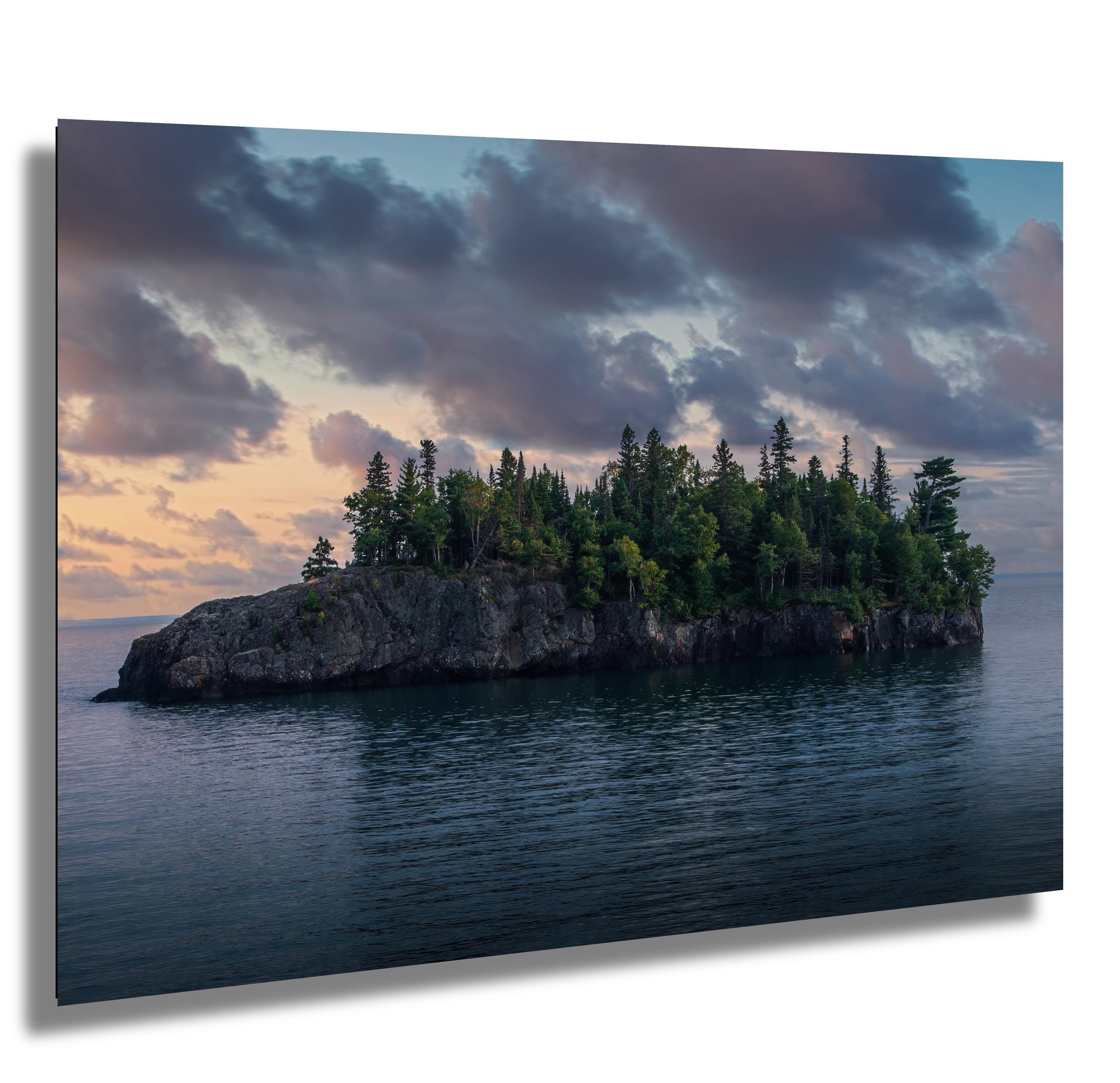 Ellingson Island Sunset: Lake Superior North Shore Photography Wall Art