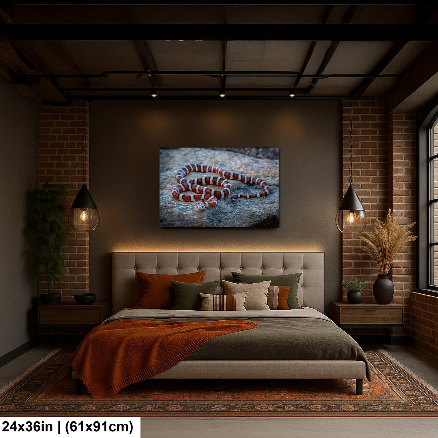 Arizona Mountain Kingsnake Print – Vibrant Desert Wildlife Art Canvas