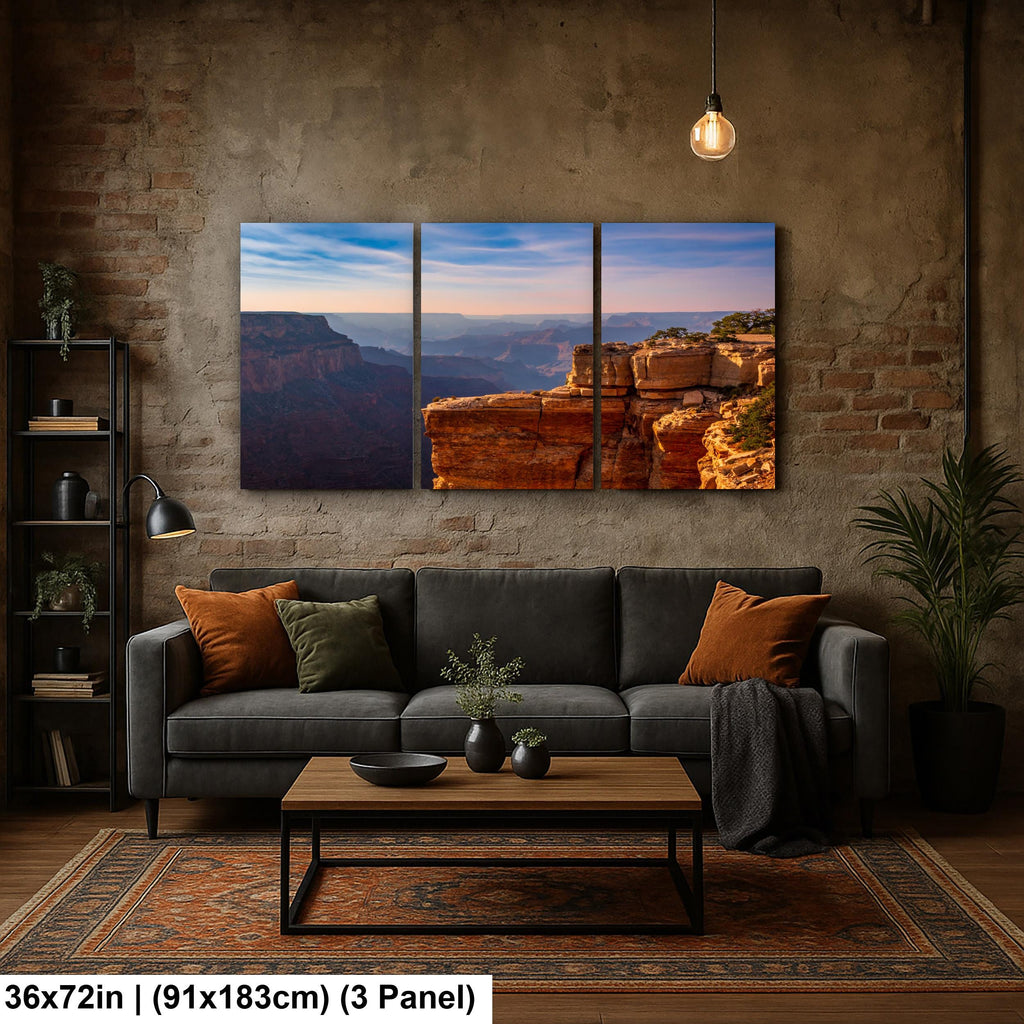Grand Canyon Sunset Photography Wall Art, North Rim Canyon Overlook