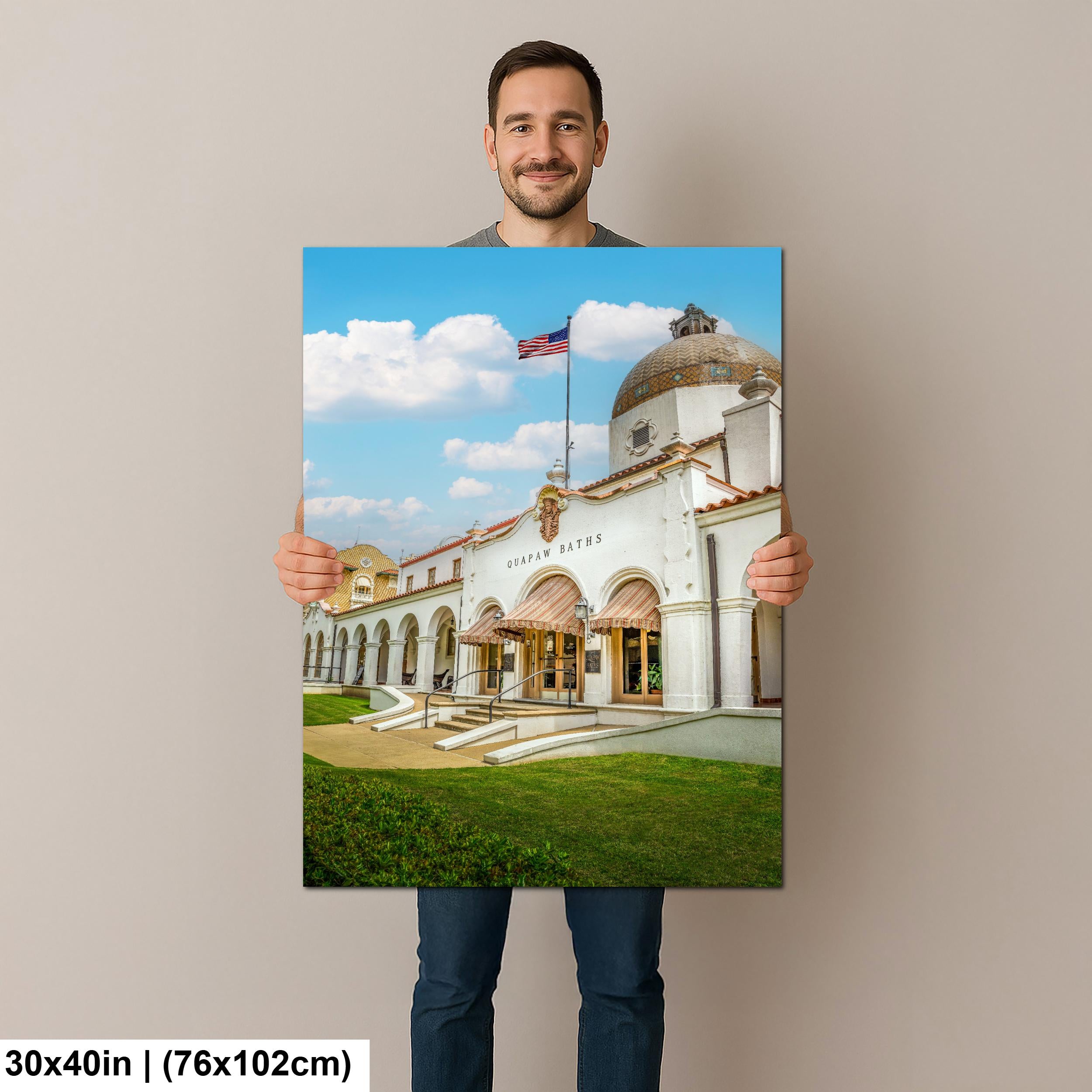 Quapaw Baths Historic Building, Hot Springs National Park Arkansas, Photography Print Wall Art