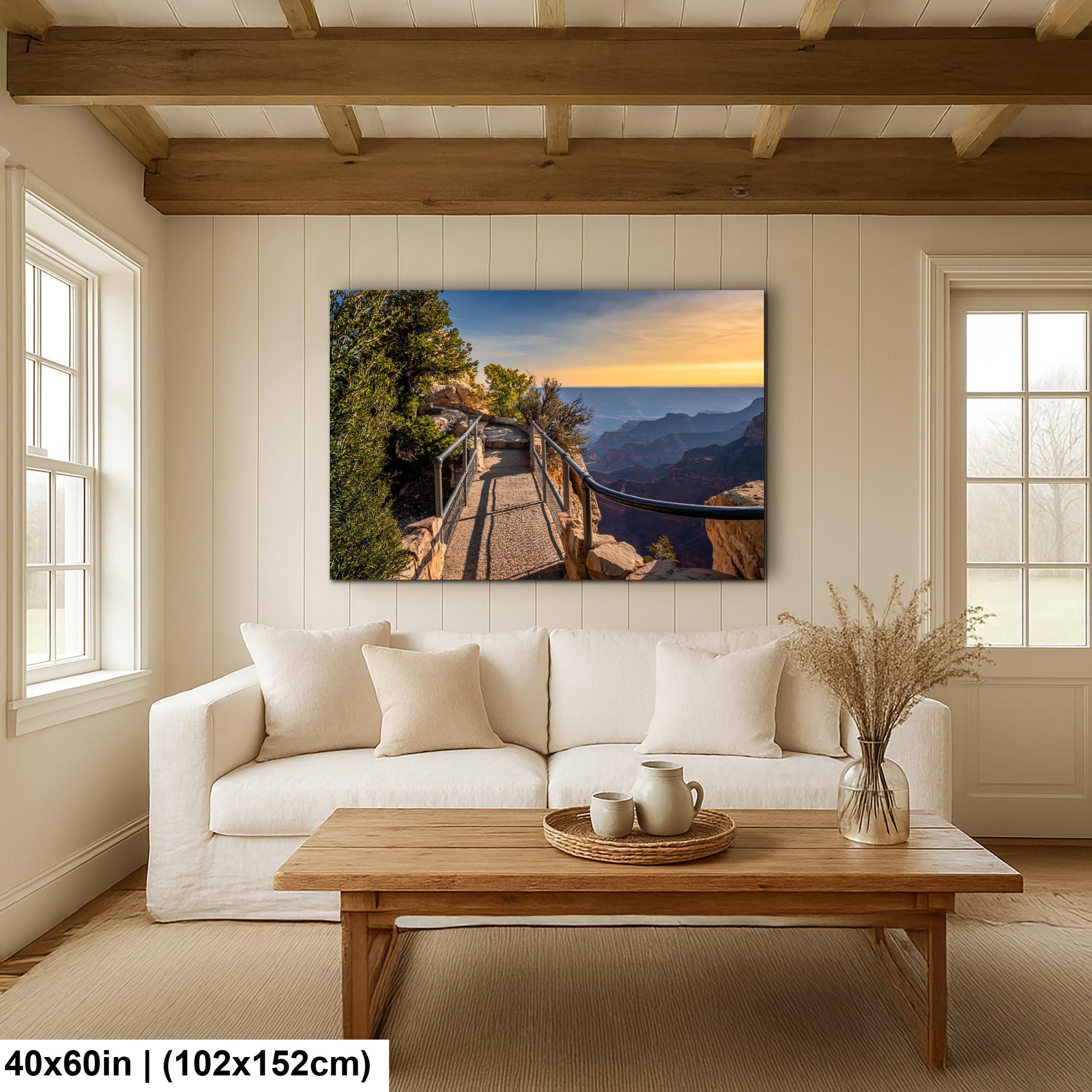 Grand Canyon North Rim Trail Overlook Sunset Arizona Photography Wall Art