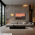 Fiery Sonoran Desert Sunset with Saguaro, Quartzsite Arizona Photography Print